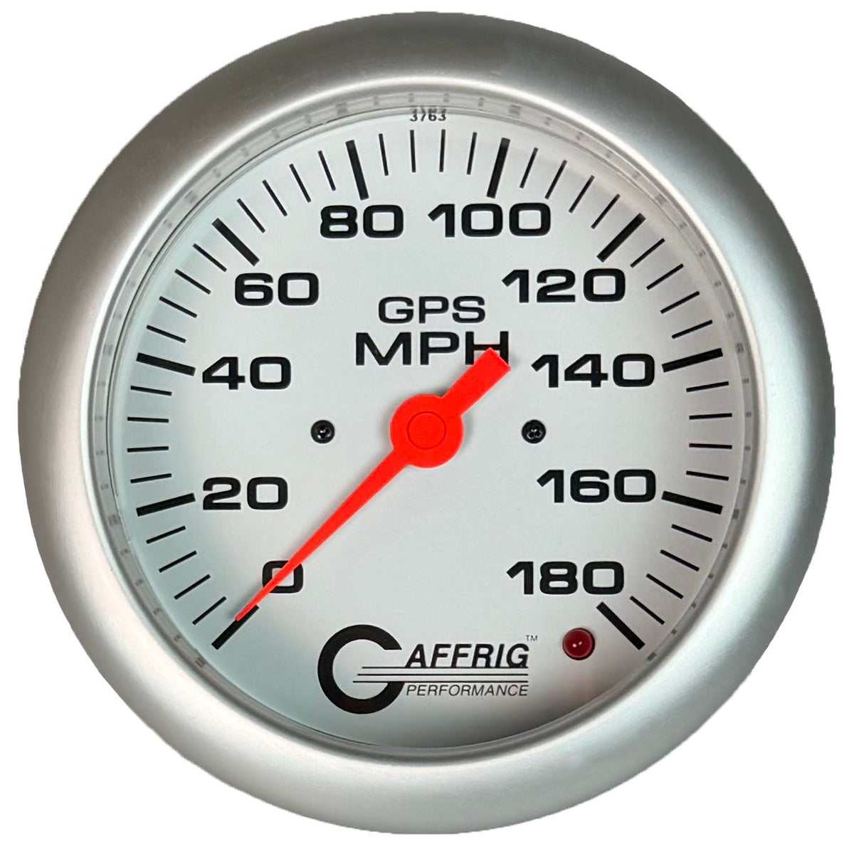 GAFFRIG 4 5/8 INCH GPS SPEEDOMETER - HEAD ONLY - WHITE - 90 MPH, 120 MPH, 180 MPH