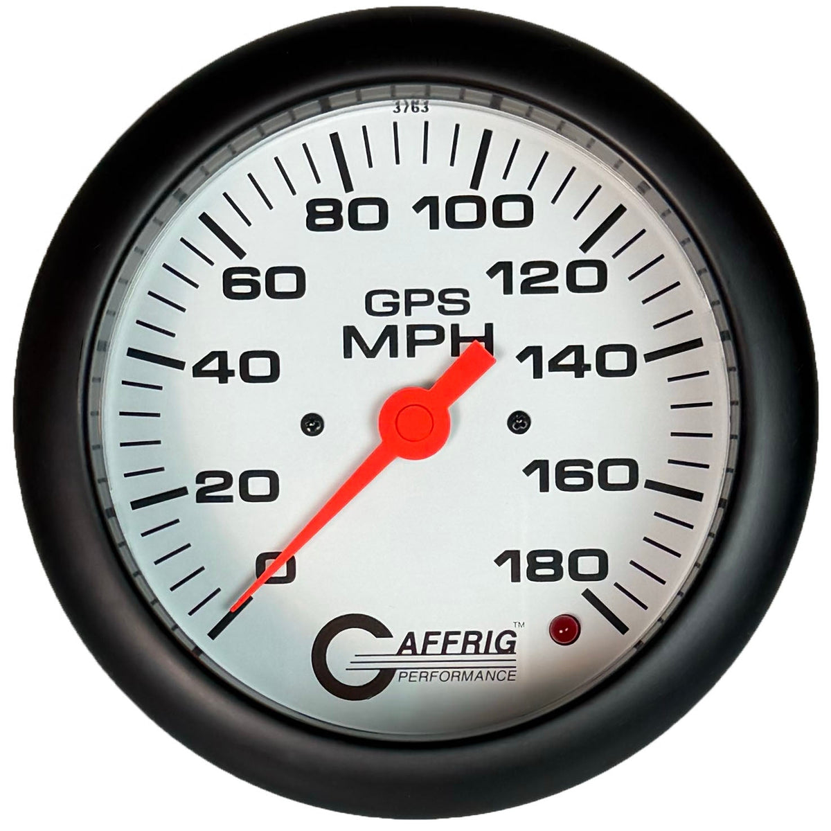GAFFRIG 4 5/8 INCH GPS ANALOG SPEEDOMETER KIT - WHITE - 90 MPH, 120 MPH, 180 MPH