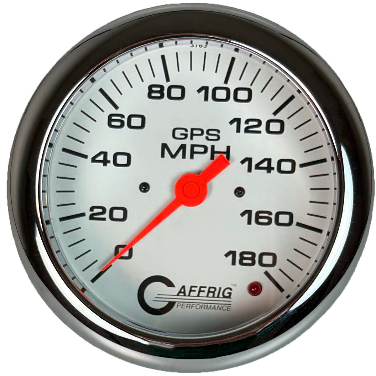 GAFFRIG 4 5/8 INCH GPS ANALOG SPEEDOMETER KIT - WHITE - 90 MPH, 120 MPH, 180 MPH