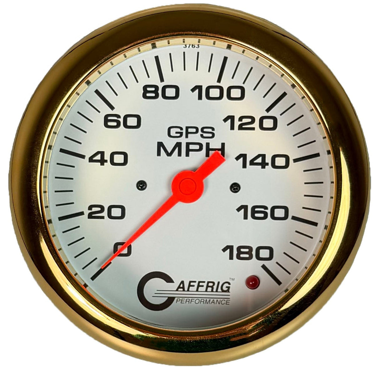 GAFFRIG 4 5/8 INCH GPS ANALOG SPEEDOMETER KIT - WHITE - 90 MPH, 120 MPH, 180 MPH
