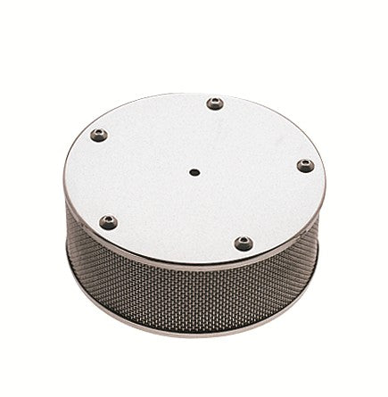GAFFRIG SINGLE ROUND STAINLESS STEEL FLAME ARRESTOR - HOLLEY/ROCHESTER