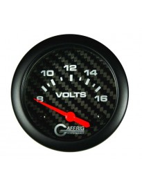 2 5/8" Electric Voltmeter 8-16V Carbon 