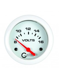 2 5/8" Electric Voltmeter 8-16V White  