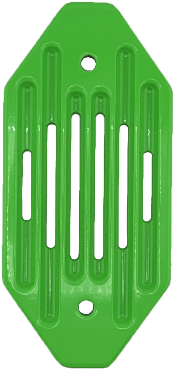 ENGINE VENT PLATE - SMALL POINTED - SINGLE LIME GREEN