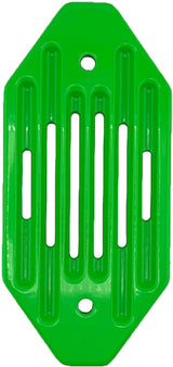 ENGINE VENT PLATE - SMALL POINTED - SINGLE LIME GREEN