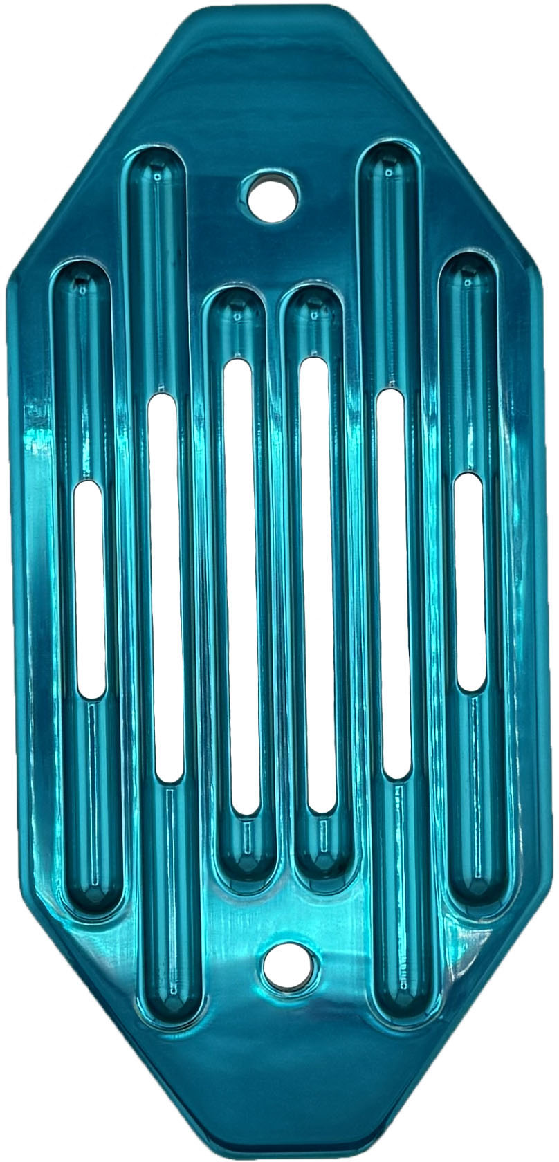 ENGINE VENT PLATE - SMALL POINTED - SINGLE TEAL