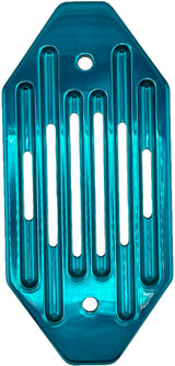 ENGINE VENT PLATE - SMALL POINTED - SINGLE TEAL