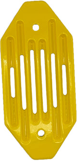 ENGINE VENT PLATE - SMALL POINTED - SINGLE YELLOW