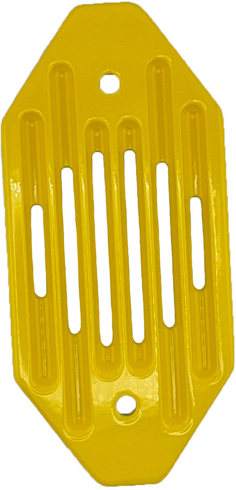 ENGINE VENT PLATE - SMALL POINTED - SINGLE YELLOW