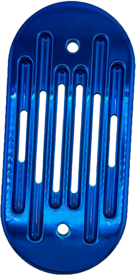 ENGINE VENT PLATE - SMALL ROUND - SINGLE BLUE