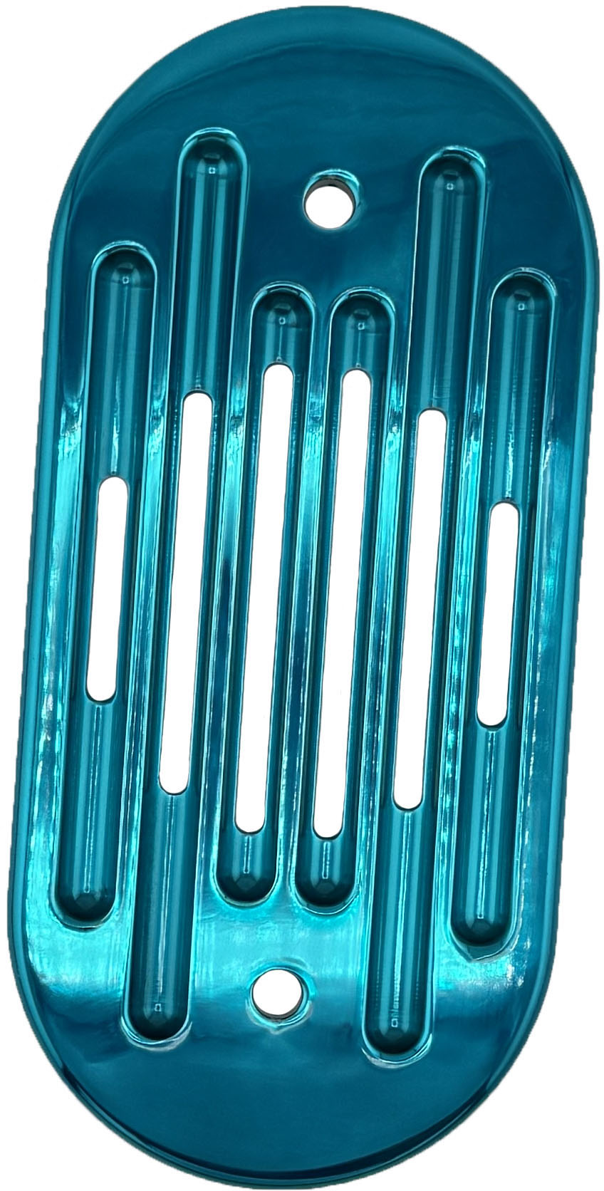 ENGINE VENT PLATE - SMALL ROUND - SINGLE TEAL