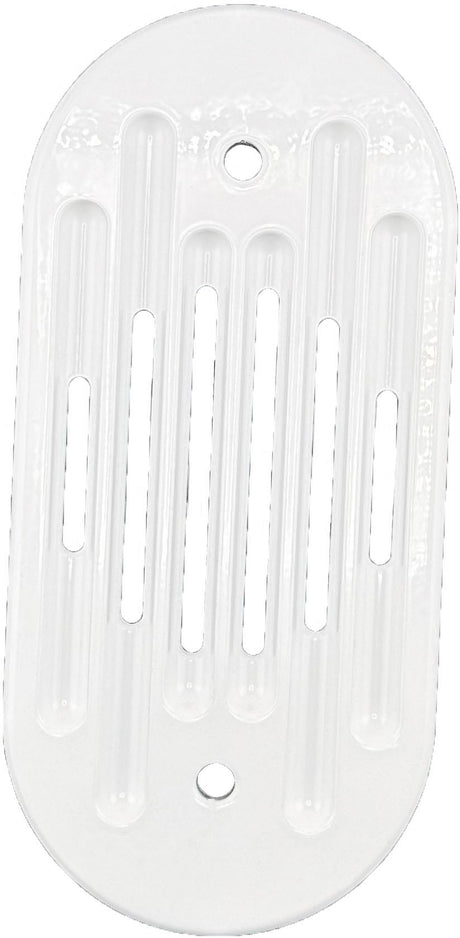 ENGINE VENT PLATE - SMALL ROUND - SINGLE WHITE