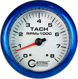 GAFFRIG 4 5/8 INCH ELECTRIC TACHOMETER - WHITE BLUE / 8000