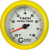 GAFFRIG 4 5/8 INCH ELECTRIC TACHOMETER - WHITE YELLOW / 8000