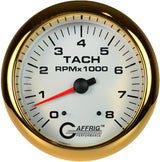 GAFFRIG 4 5/8 INCH ELECTRIC TACHOMETER - WHITE GOLD / 8000