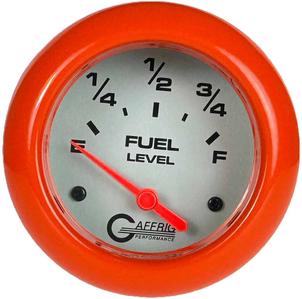 GAFFRIG 2 5/8 INCH EELECTRIC FUEL LEVEL 240-33 OHMS PLATINUM / ORANGE