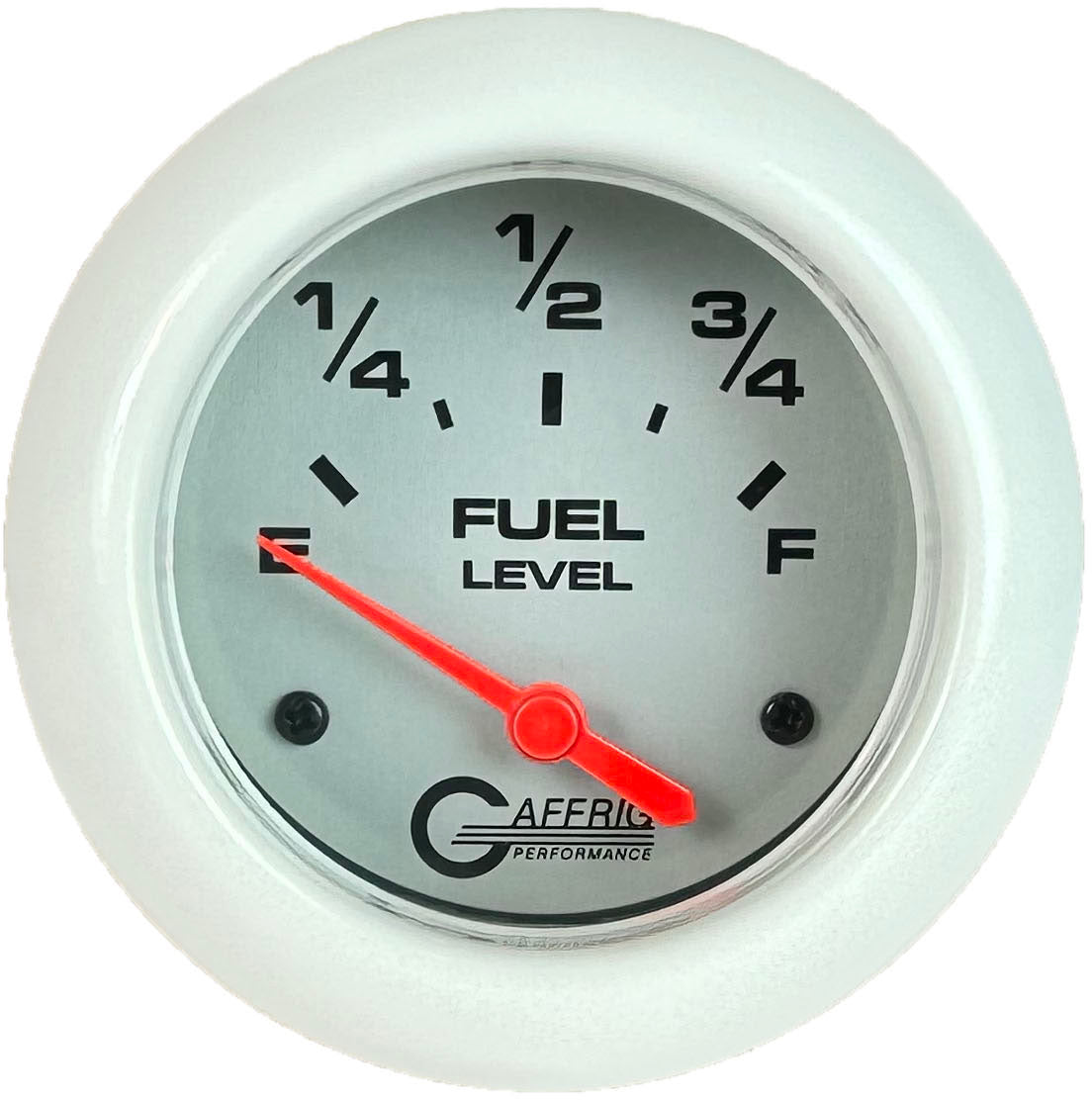 GAFFRIG 2 5/8 INCH EELECTRIC FUEL LEVEL 240-33 OHMS PLATINUM / WHITE