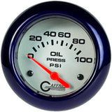 GAFFRIG 2 5/8 INCH ELECTRIC OIL PRESSURE 0-100PSI PURPLE / PLATINUM