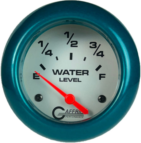 GAFFRIG PART #11009 2 5/8 INCH ELECTRIC WATER LEVEL GAUGE 240-33 OHMS PLATINUM FAT RIM (258) / TEAL