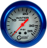 GAFFRIG PART #11014 2 5/8 INCH MECHANICAL WATER PRESSURE 0-35 PSI PLATINUM FAT RIM (258) / BLUE