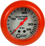 GAFFRIG PART #11014 2 5/8 INCH MECHANICAL WATER PRESSURE 0-35 PSI PLATINUM FAT RIM (258) / ORANGE