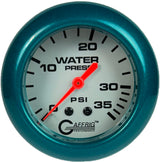 GAFFRIG PART #11014 2 5/8 INCH MECHANICAL WATER PRESSURE 0-35 PSI PLATINUM FAT RIM (258) / TEAL