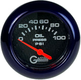 GAFFRIG 2 5/8 INCH ELECTRIC OIL PRESSURE 0-100PSI BLACK / PURPLE