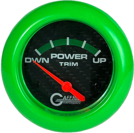 GAFFRIG 2 5/8 INCH ELECTRIC TRIM METER MERCURY BLACK / LIME GREEN