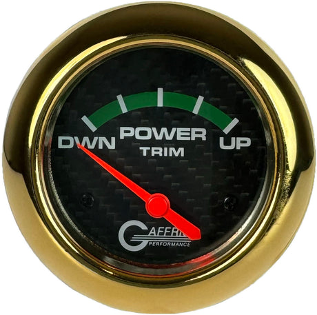 GAFFRIG 2 5/8 INCH ELECTRIC TRIM METER MERCURY BLACK / GOLD