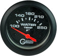 GAFFRIG PART 2 5/8 INCH ELECTRIC WATER TEMP 100-250 F - W/ SENDER & BUSHING KIT BLACK / NO FAT RIM (STANDARD)