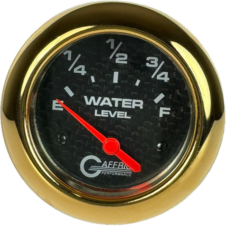 GAFFRIG PART 2 5/8 INCH ELECTRIC WATER LEVEL GAUGE 240-33 OHMS BLACK / GOLD