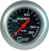 GAFFRIG PART 2 5/8 INCH MECHANICAL BOOST GAUGE 0-35 PSI BLACK / PLATINUM