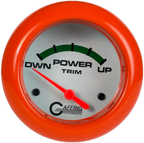 GAFFRIG 2 5/8 INCH ELECTRIC TRIM METER MERCURY WHITE / ORANGE