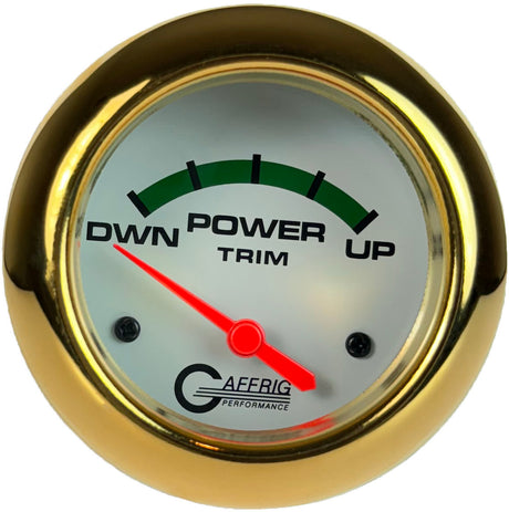 GAFFRIG 2 5/8 INCH ELECTRIC TRIM METER MERCURY WHITE / GOLD