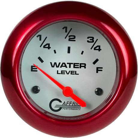 GAFFRIG PART 2 5/8 INCH ELECTRIC WATER LEVEL GAUGE 240-33 OHMS WHITE / RED