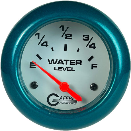 GAFFRIG PART 2 5/8 INCH ELECTRIC WATER LEVEL GAUGE 240-33 OHMS WHITE / TEAL