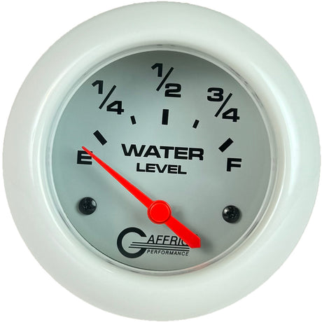 GAFFRIG PART 2 5/8 INCH ELECTRIC WATER LEVEL GAUGE 240-33 OHMS WHITE / WHITE