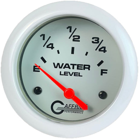 GAFFRIG PART 2 5/8 INCH ELECTRIC WATER LEVEL GAUGE 240-33 OHMS WHITE / NO FAT RIM (STANDARD)