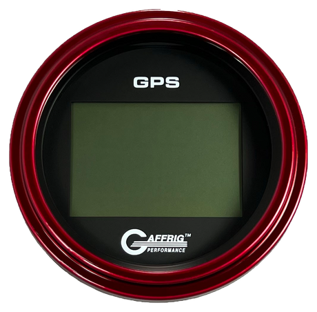 GAFFRIG 3 3/8 INCH DIGITAL GPS GAUGE 999 MPH KIT BLACK / STEP RIM / RED