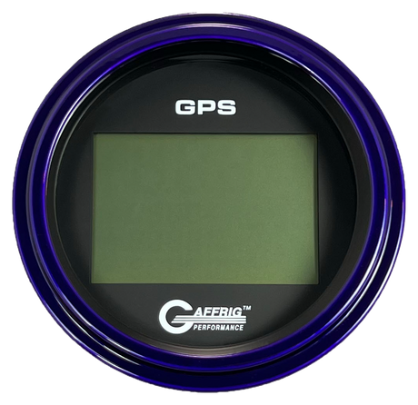 GAFFRIG 3 3/8 INCH DIGITAL GPS GAUGE 999 MPH KIT BLACK / STEP RIM / PURPLE