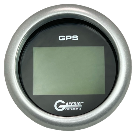 GAFFRIG 3 3/8 INCH DIGITAL GPS GAUGE 999 MPH KIT BLACK / FAT RIM / PLATINUM