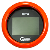 GAFFRIG 3 3/8 INCH DIGITAL GPS GAUGE 999 MPH KIT BLACK / FAT RIM / ORANGE