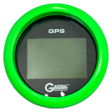 GAFFRIG 3 3/8 INCH DIGITAL GPS GAUGE 999 MPH KIT BLACK / FAT RIM / LIME GREEN