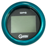 GAFFRIG 3 3/8 INCH DIGITAL GPS GAUGE 999 MPH KIT BLACK / FAT RIM / TEAL