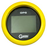 GAFFRIG 3 3/8 INCH DIGITAL GPS GAUGE 999 MPH KIT BLACK / FAT RIM / YELLOW