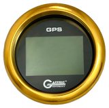 GAFFRIG 3 3/8 INCH DIGITAL GPS GAUGE 999 MPH KIT BLACK / FAT RIM / GOLD