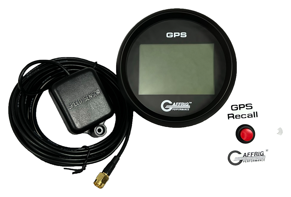 GAFFRIG 3 3/8 INCH DIGITAL GPS GAUGE 999 MPH KIT BLACK / STEP RIM / BLACK