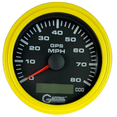 GAFFRIG 3 3/8 INCH GPS ANALOG SPEEDOMETER KIT - BLACK - 80 MPH, 120 MPH, 160 MPH
