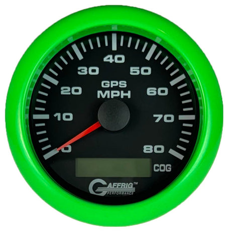 GAFFRIG 3 3/8 INCH GPS ANALOG SPEEDOMETER KIT - BLACK - 80 MPH, 120 MPH, 160 MPH