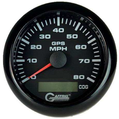 GAFFRIG 3 3/8 INCH GPS ANALOG SPEEDOMETER KIT - BLACK - 80 MPH, 120 MPH, 160 MPH